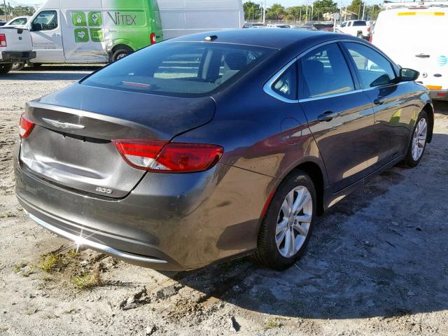 1C3CCCAB4FN713764 - 2015 CHRYSLER 200 LIMITE GRAY photo 4