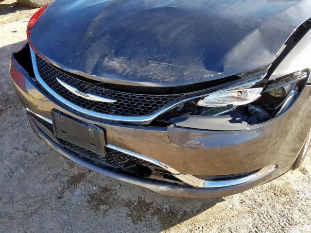 1C3CCCAB4FN713764 - 2015 CHRYSLER 200 LIMITE GRAY photo 9