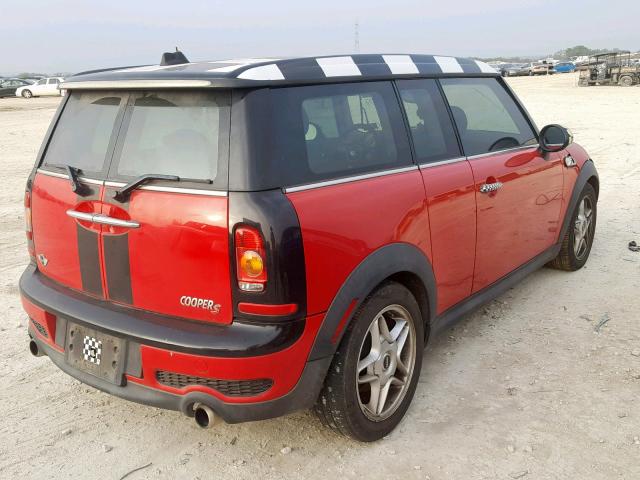 WMWMM33599TP90308 - 2009 MINI COOPER S C RED photo 4