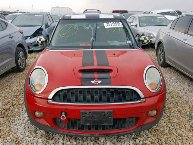 WMWMM33599TP90308 - 2009 MINI COOPER S C RED photo 9