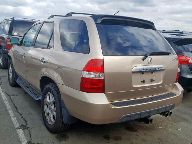 2HNYD18882H534198 - 2002 ACURA MDX TOURIN GOLD photo 3