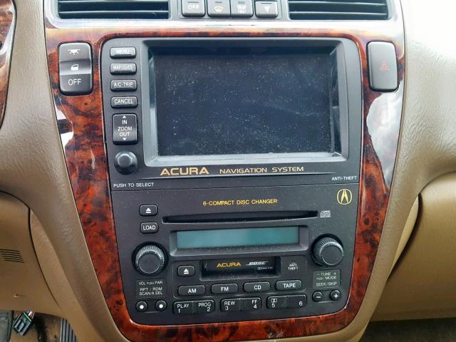 2HNYD18882H534198 - 2002 ACURA MDX TOURIN GOLD photo 9