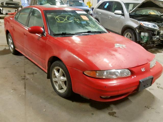 1G3NL52E9YC409630 - 2000 OLDSMOBILE ALERO GL RED photo 1