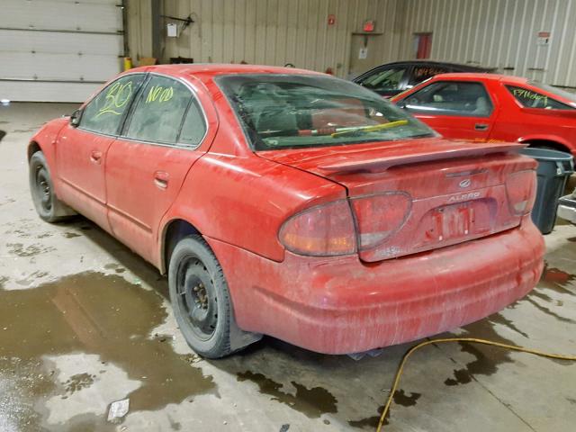 1G3NL52E9YC409630 - 2000 OLDSMOBILE ALERO GL RED photo 3