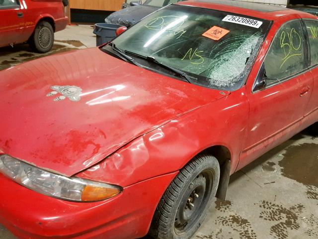 1G3NL52E9YC409630 - 2000 OLDSMOBILE ALERO GL RED photo 9