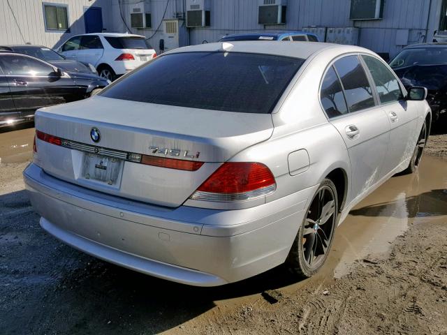 WBAGL63472DP55792 - 2002 BMW 745 I SILVER photo 4