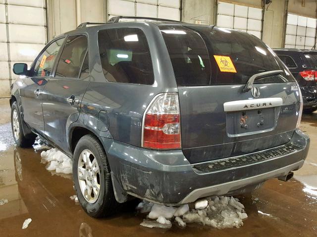 2HNYD18776H529233 - 2006 ACURA MDX TOURIN BLUE photo 3