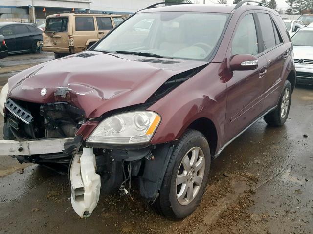 4JGBB86E67A222420 - 2007 MERCEDES-BENZ ML 350 RED photo 2