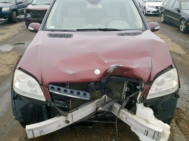 4JGBB86E67A222420 - 2007 MERCEDES-BENZ ML 350 RED photo 7