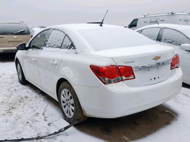 1G1PC5SH6B7144449 - 2011 CHEVROLET CRUZE LS WHITE photo 3