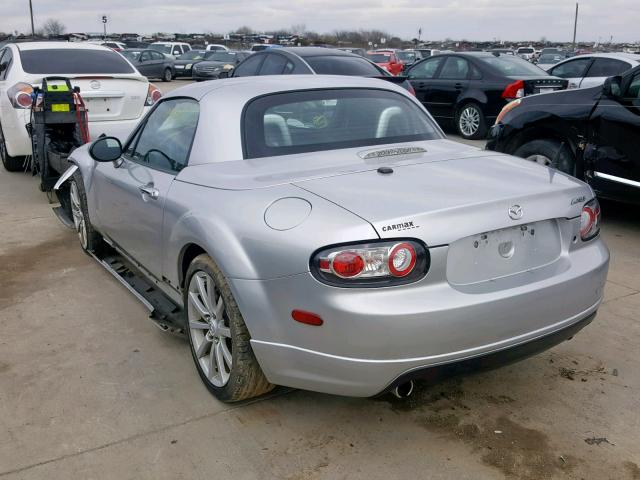 JM1NC26F980144517 - 2008 MAZDA MX-5 MIATA SILVER photo 3