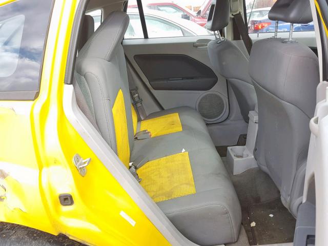 1B3HB48C47D525067 - 2007 DODGE CALIBER SX YELLOW photo 6