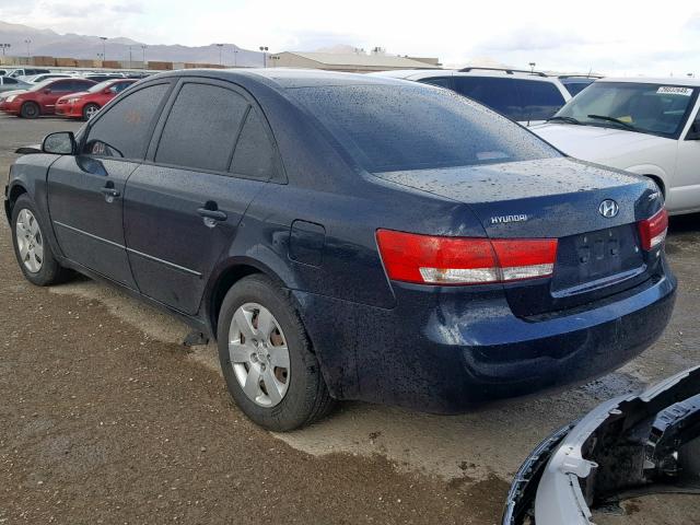 5NPET46C16H129270 - 2006 HYUNDAI SONATA GL BLUE photo 3