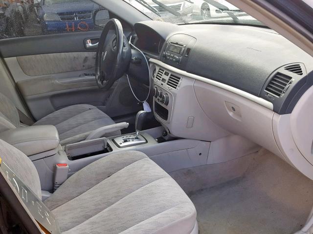 5NPET46C16H129270 - 2006 HYUNDAI SONATA GL BLUE photo 5