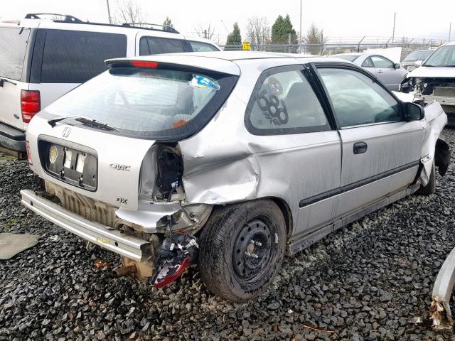 2HGEJ6441XH100201 - 1999 HONDA CIVIC DX SILVER photo 4