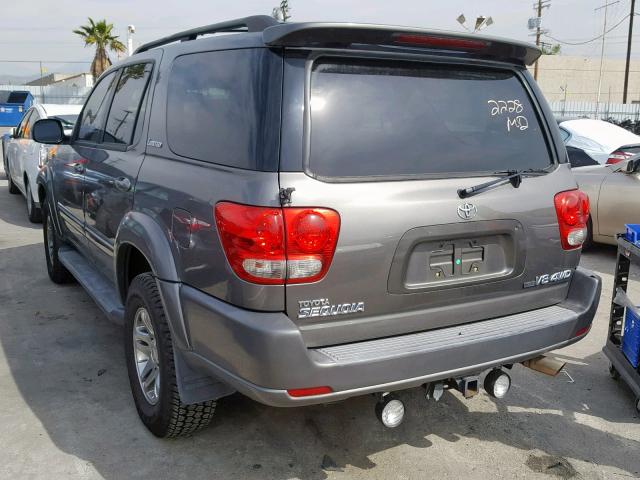 5TDBT48AX7S291358 - 2007 TOYOTA SEQUOIA LI GRAY photo 3