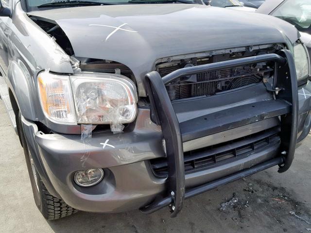 5TDBT48AX7S291358 - 2007 TOYOTA SEQUOIA LI GRAY photo 9