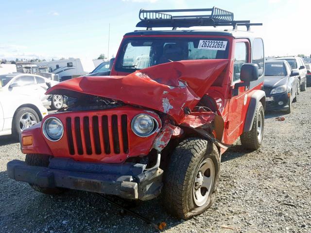 1J4FA39S93P342100 - 2003 JEEP WRANGLER C RED photo 2