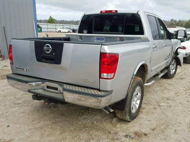 1N6BA07A66N551661 - 2006 NISSAN TITAN XE/S SILVER photo 4