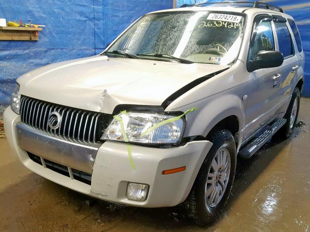 4M2CU91127KJ10652 - 2007 MERCURY MARINER LU CREAM photo 2