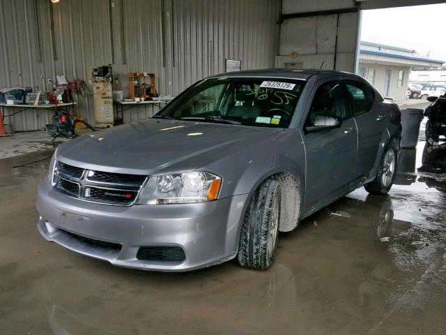 1C3CDZAG5EN184528 - 2014 DODGE AVENGER SE SILVER photo 2