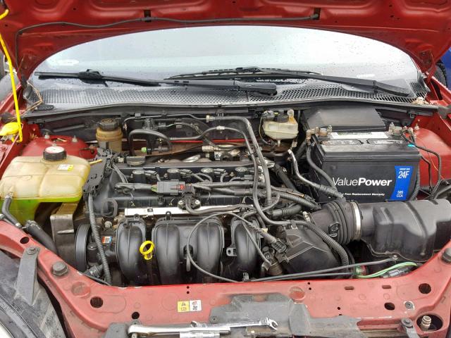 1FAFP34NX5W204246 - 2005 FORD FOCUS ZX4 BURGUNDY photo 7