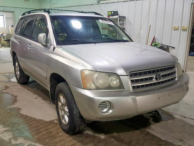 JTEHF21A920057476 - 2002 TOYOTA HIGHLANDER GRAY photo 1