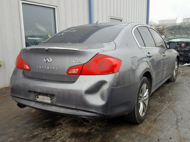 JN1DV6AR6BM653367 - 2011 INFINITI G25 GRAY photo 4