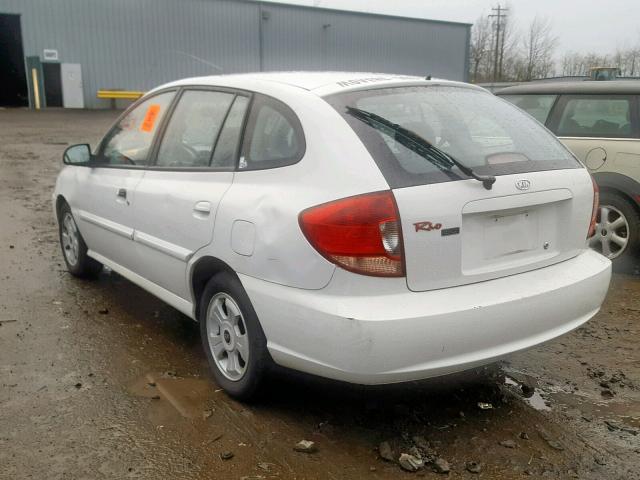 KNADC165556266729 - 2005 KIA RIO CINCO WHITE photo 3