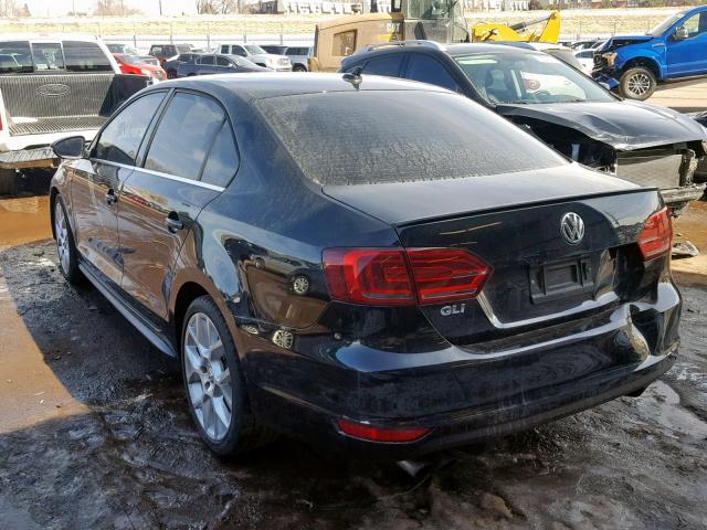 3VW5T7AJ6EM330627 - 2014 VOLKSWAGEN JETTA GLI BLACK photo 3