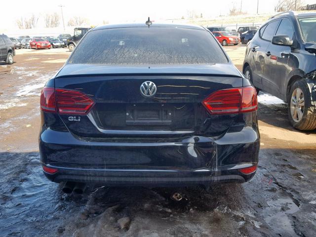 3VW5T7AJ6EM330627 - 2014 VOLKSWAGEN JETTA GLI BLACK photo 9