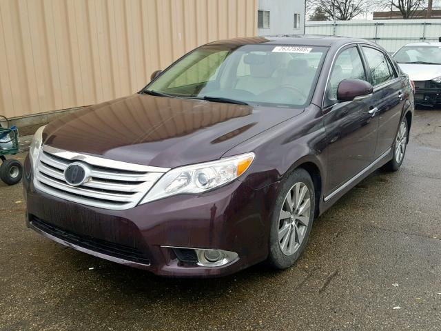 4T1BK3DB7BU401889 - 2011 TOYOTA AVALON BAS BURGUNDY photo 2