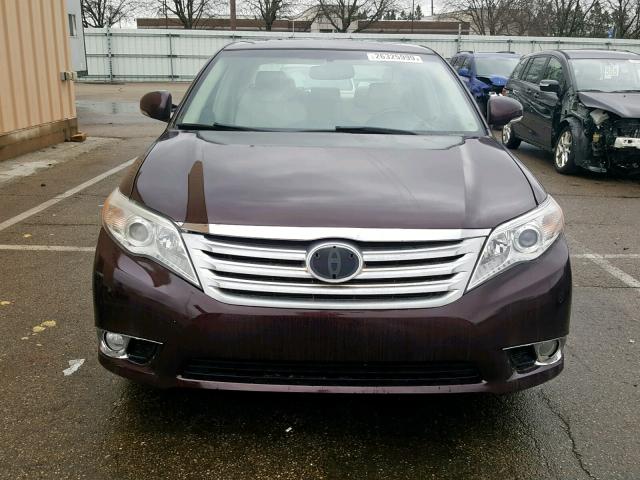 4T1BK3DB7BU401889 - 2011 TOYOTA AVALON BAS BURGUNDY photo 9