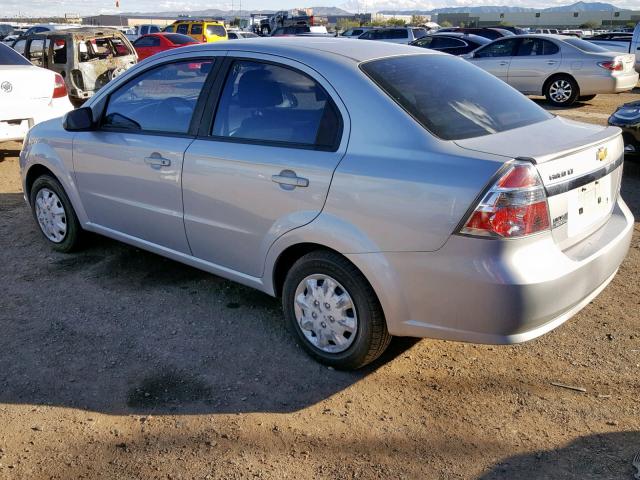 KL1TD5DE3AB050022 - 2010 CHEVROLET AVEO LS SILVER photo 3