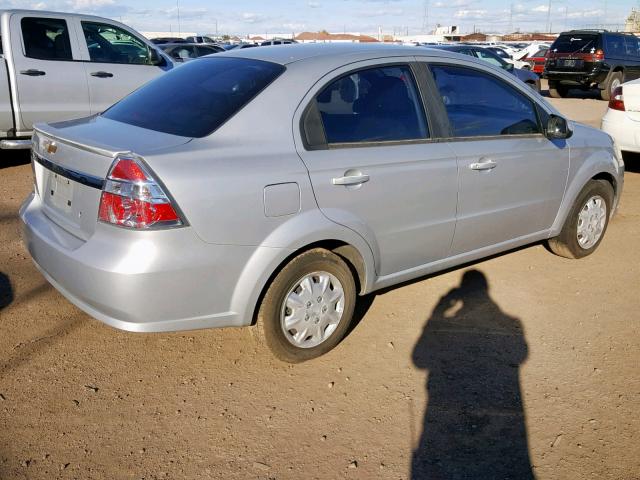 KL1TD5DE3AB050022 - 2010 CHEVROLET AVEO LS SILVER photo 4