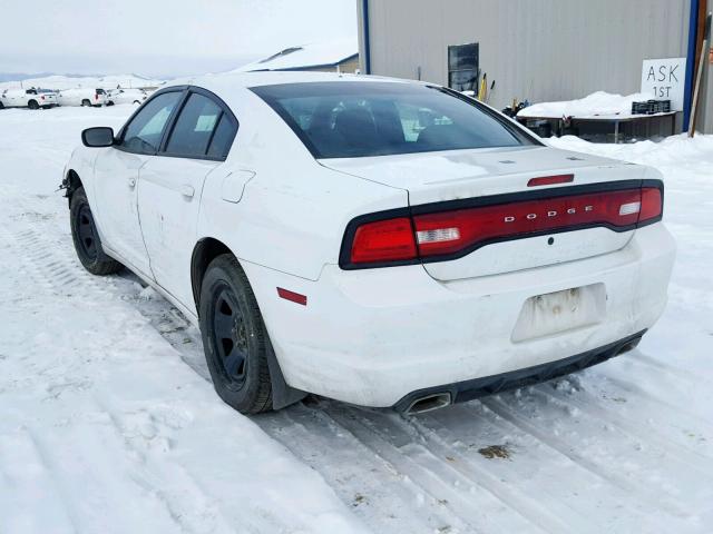 2C3CDXAT5DH521899 - 2013 DODGE CHARGER PO WHITE photo 3