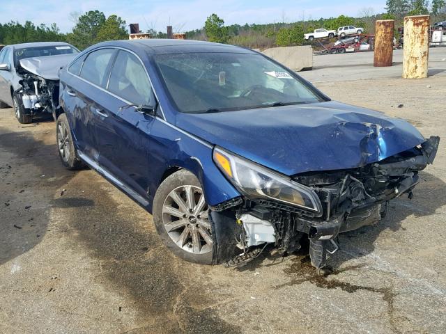 5NPE34AF3GH433249 - 2016 HYUNDAI SONATA SPO BLUE photo 1