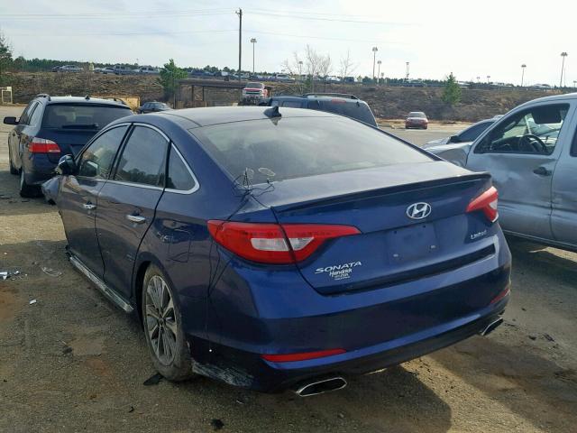 5NPE34AF3GH433249 - 2016 HYUNDAI SONATA SPO BLUE photo 3