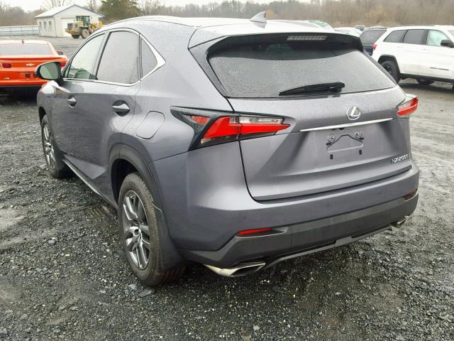 JTJBARBZ1G2059530 - 2016 LEXUS NX 200T CHARCOAL photo 3