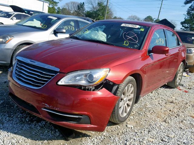 1C3CCBBB5EN151316 - 2014 CHRYSLER 200 TOURIN RED photo 2