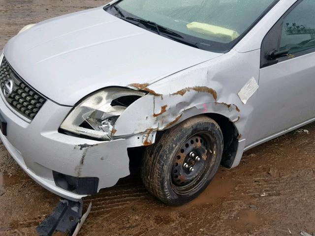 3N1AB61E27L625706 - 2007 NISSAN SENTRA 2.0 SILVER photo 9