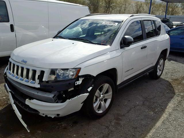 1C4NJCBB1ED536037 - 2014 JEEP COMPASS SP WHITE photo 2