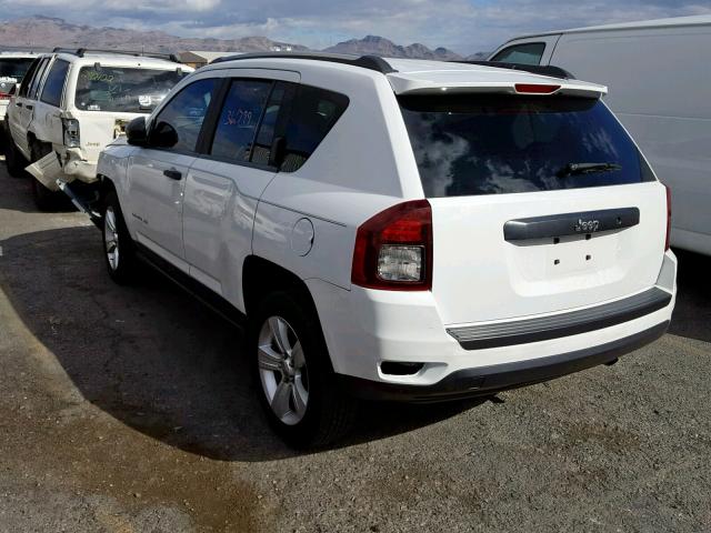 1C4NJCBB1ED536037 - 2014 JEEP COMPASS SP WHITE photo 3