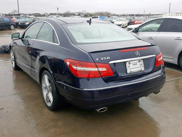 WDDKJ5GB7BF115968 - 2011 MERCEDES-BENZ E 350 BLUE photo 3