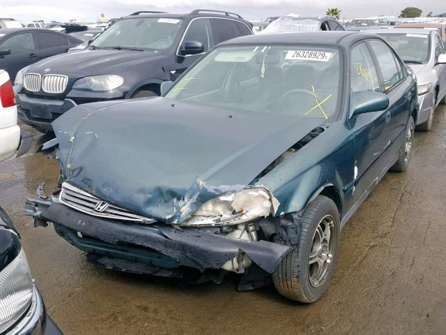 2HGEJ6618YH535074 - 2000 HONDA CIVIC BASE GREEN photo 2