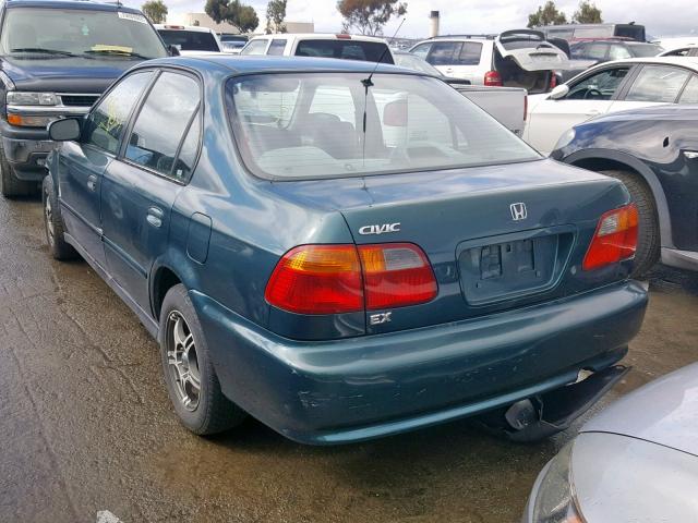 2HGEJ6618YH535074 - 2000 HONDA CIVIC BASE GREEN photo 3