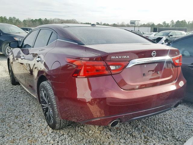 1N4AA6AP7GC395499 - 2016 NISSAN MAXIMA 3.5 BURGUNDY photo 3