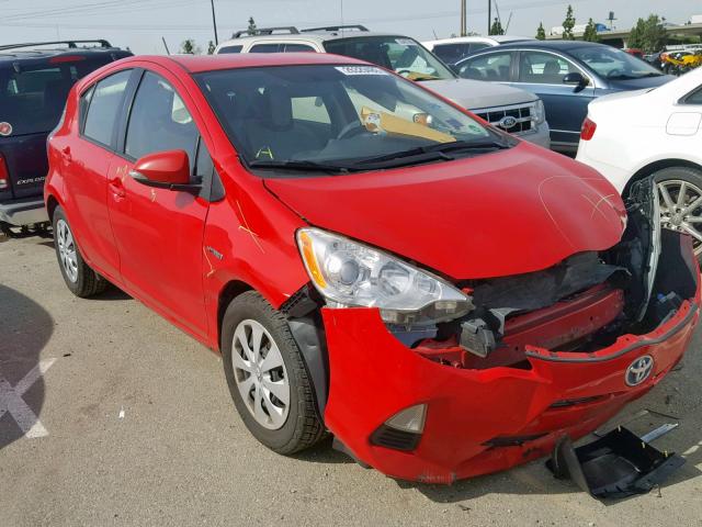 JTDKDTB37E1060963 - 2014 TOYOTA PRIUS C RED photo 1