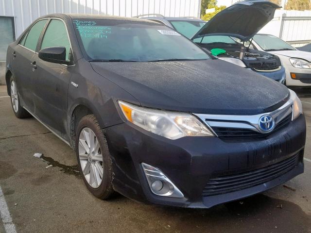 4T1BD1FK9EU135484 - 2014 TOYOTA CAMRY HYBR BLACK photo 1