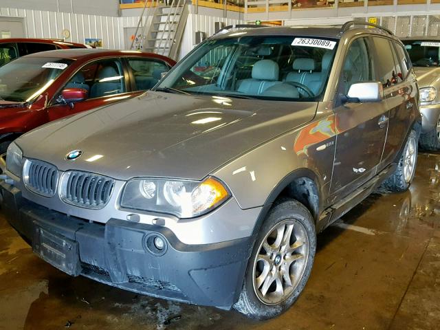 WBXPA73484WB27753 - 2004 BMW X3 2.5I GRAY photo 2